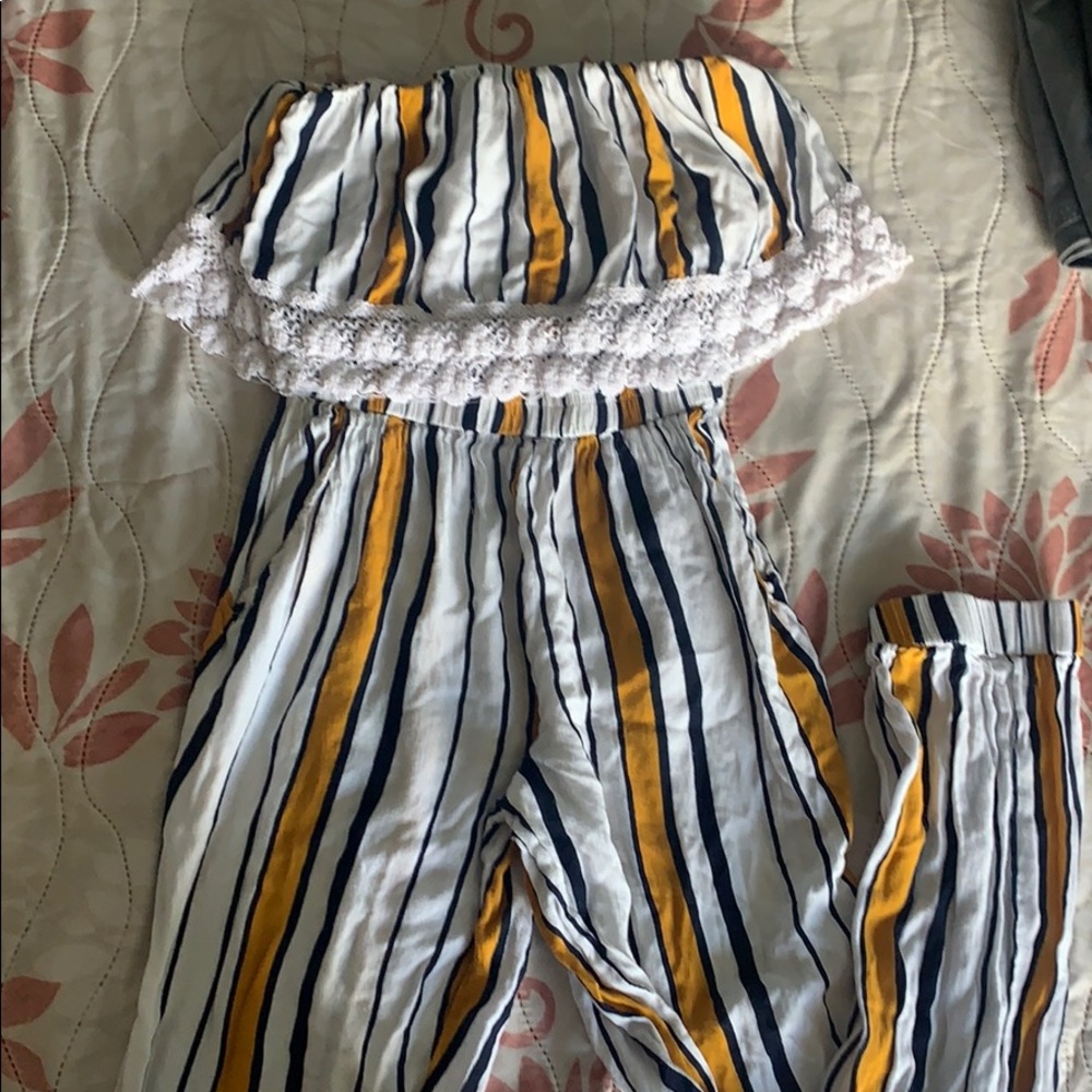 Striped jumpsuit